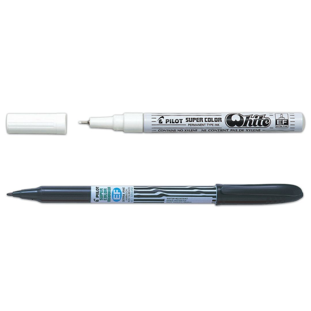 PILOT Märkpenna Super Color Extra Fine Marker permanent, svart | Kontorsmaterial - Pennor - Märkpennor - Rund spets | Kontorsexperten