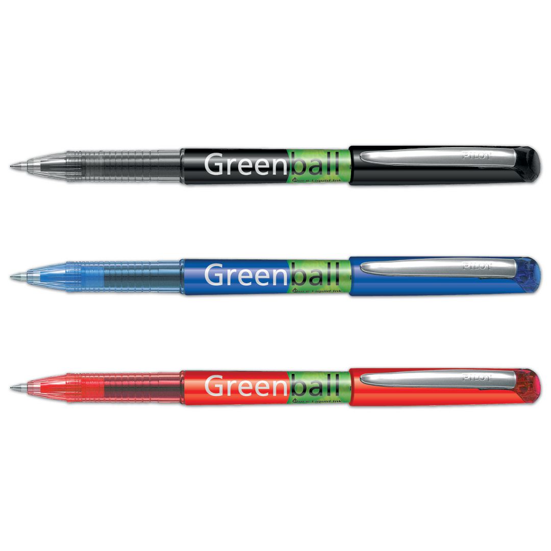 PILOT BEGREEN Bläckkulpenna, Begreen Greenball, tunn spets på 0,7 mm, blå | Kontorsmaterial - Pennor - Bläckkulpennor | Kontorsexperten