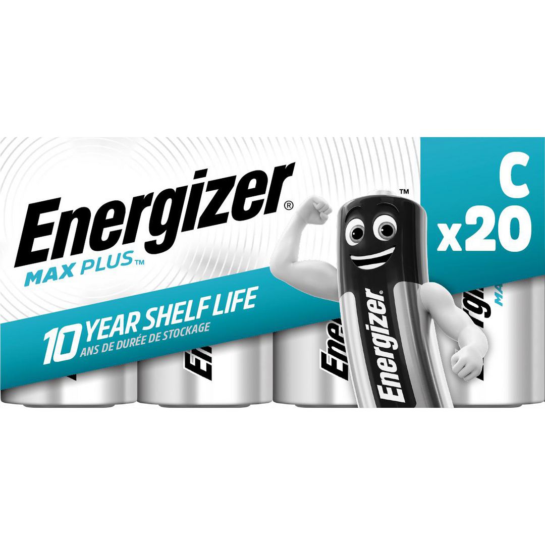 ENERGIZER Batteri Max Plus C 20/fp | Kontorsmaskiner - Batterier - C | Kontorsexperten