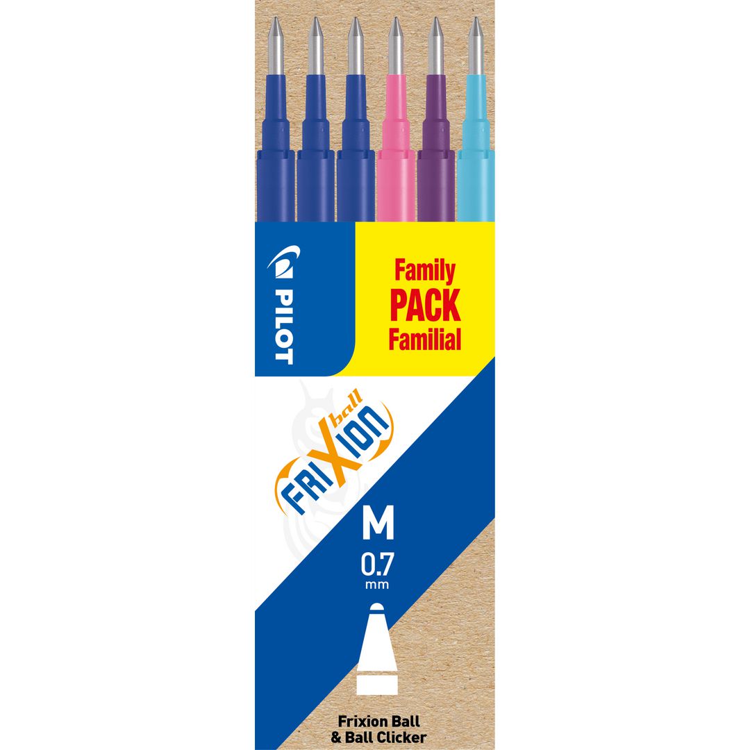 PILOT Refill Frixion 0,7mm 4-färger 6/fp | Kontorsmaterial - Pennor - Pennpatroner | Kontorsexperten