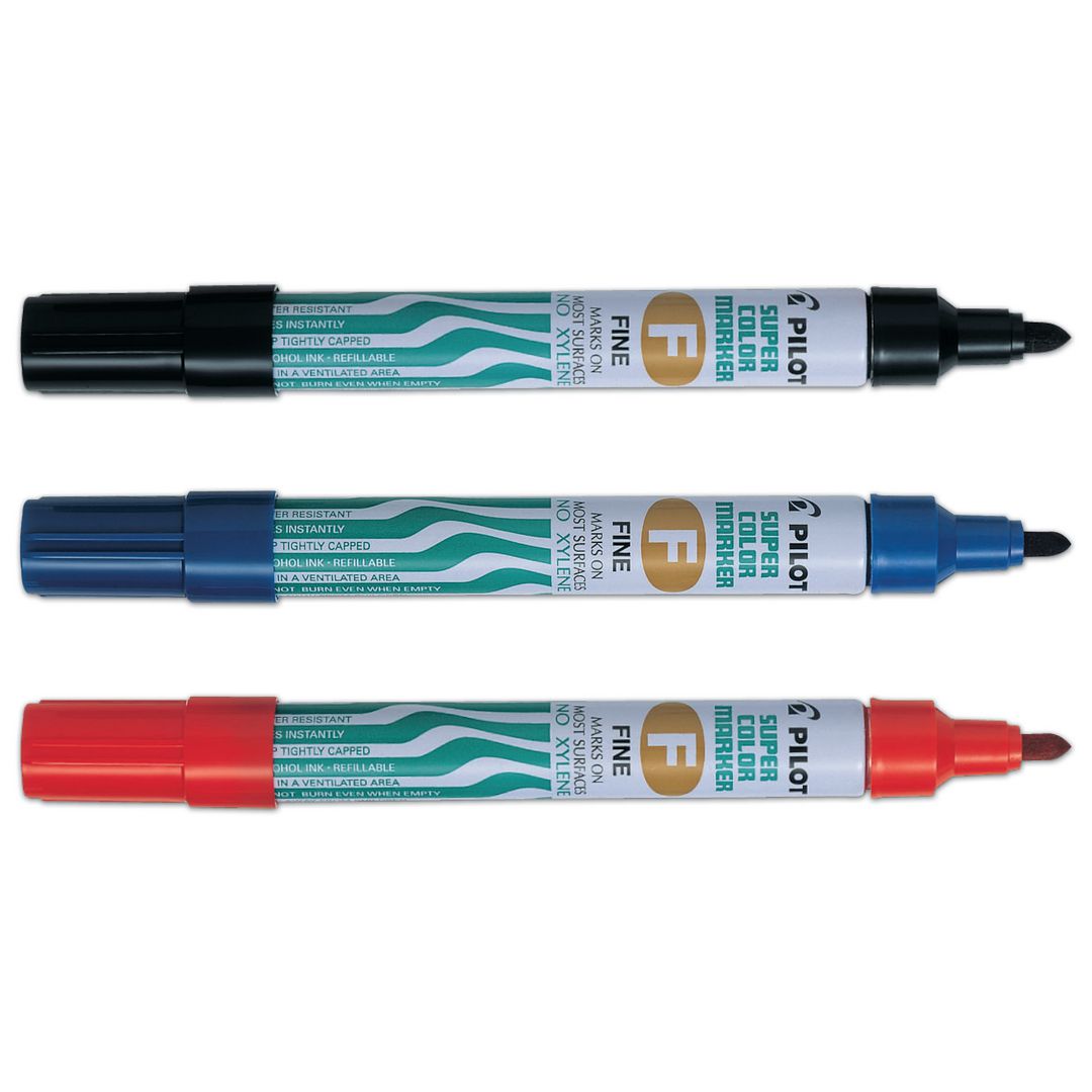 PILOT Märkpenna Super Color Marker permanent, fine, blå | Kontorsmaterial - Pennor - Märkpennor - Rund spets | Kontorsexperten
