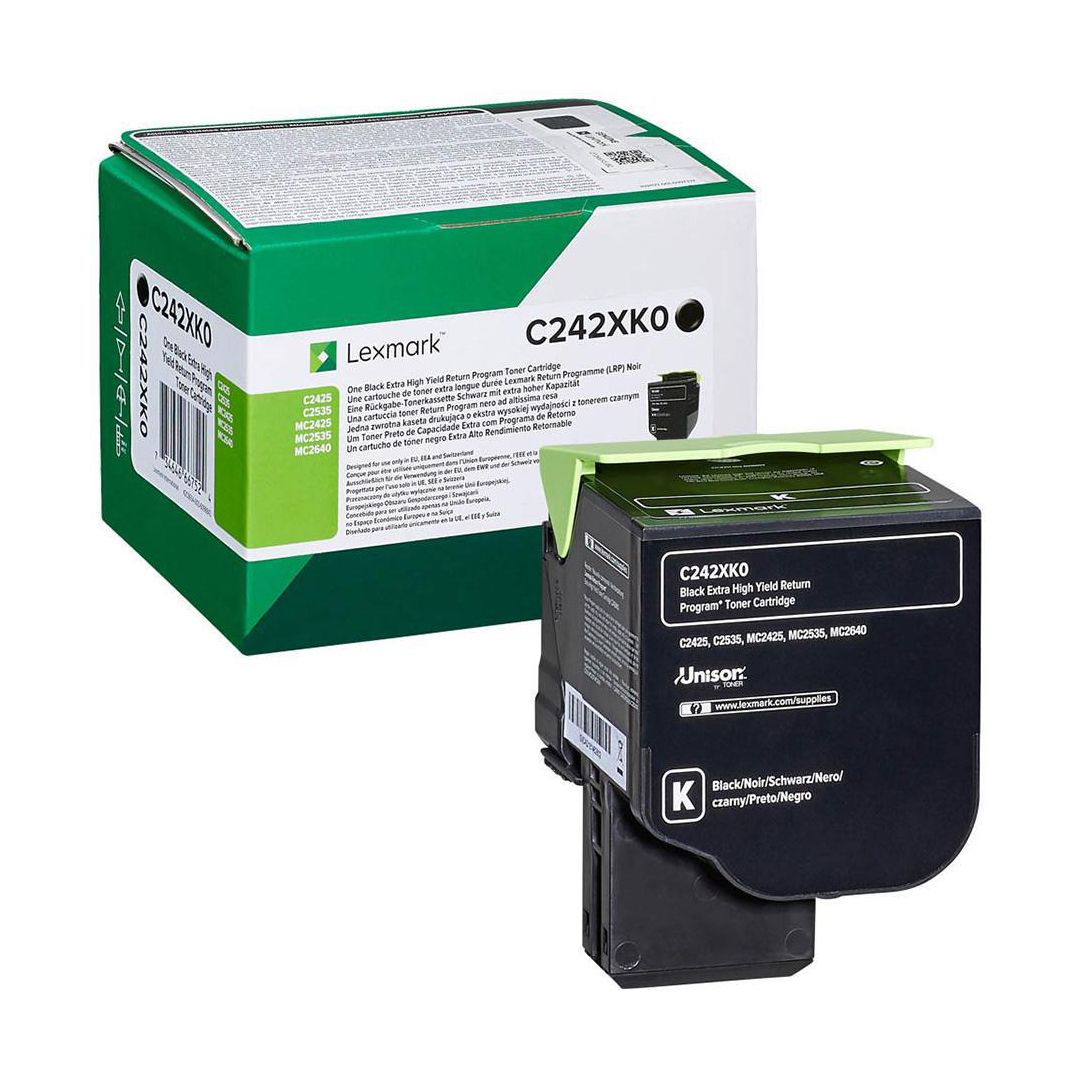 LEXMARK Toner C242XK0 Svart | Toner och bläck - Tonerkassetter - Toner Lexmark | Kontorsexperten