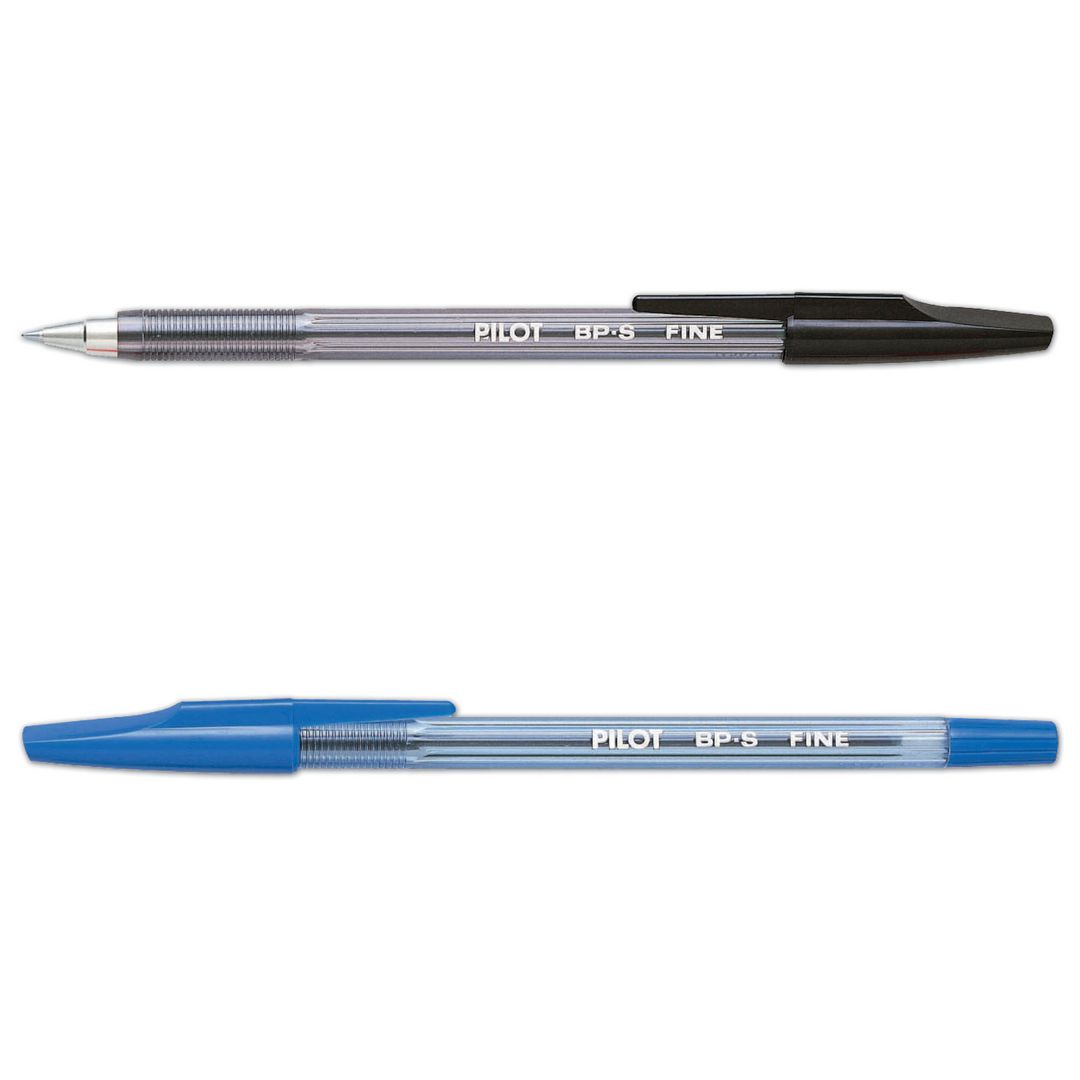 PILOT Kulpenna, BP-S med stift, tunn spets på 0,7 mm, svart | Kontorsmaterial - Pennor - Kulpennor | Kontorsexperten