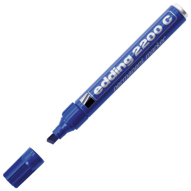 EDDING Märkpenna permanent 2200C snedskuren spets 1–5mm blå | Kontorsmaterial - Pennor - Märkpennor - Skuren spets | Kontorsexperten