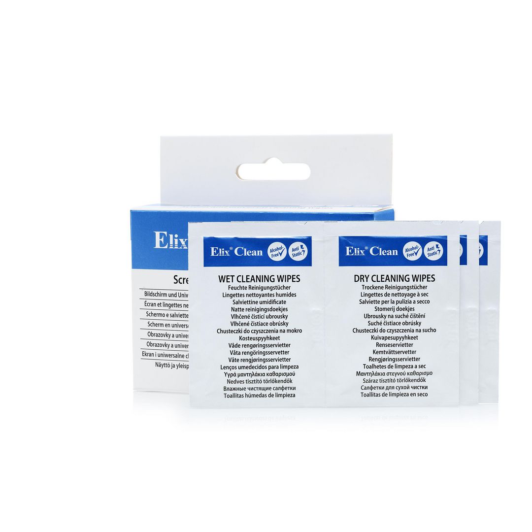 ELIX Rengöringsduk V/T skärm 20/fp | Datorprodukter - Datorrengöring - Rengörings-servetter | Kontorsexperten