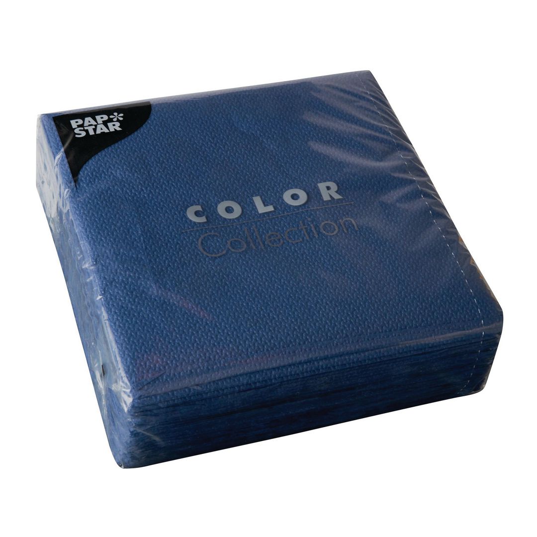 PAPSTAR Servett 1-lags 33x33cm mörkblå 100/fp | Kök och servering - Servetter och dukar - Servett - 1-lagers | Kontorsexperten