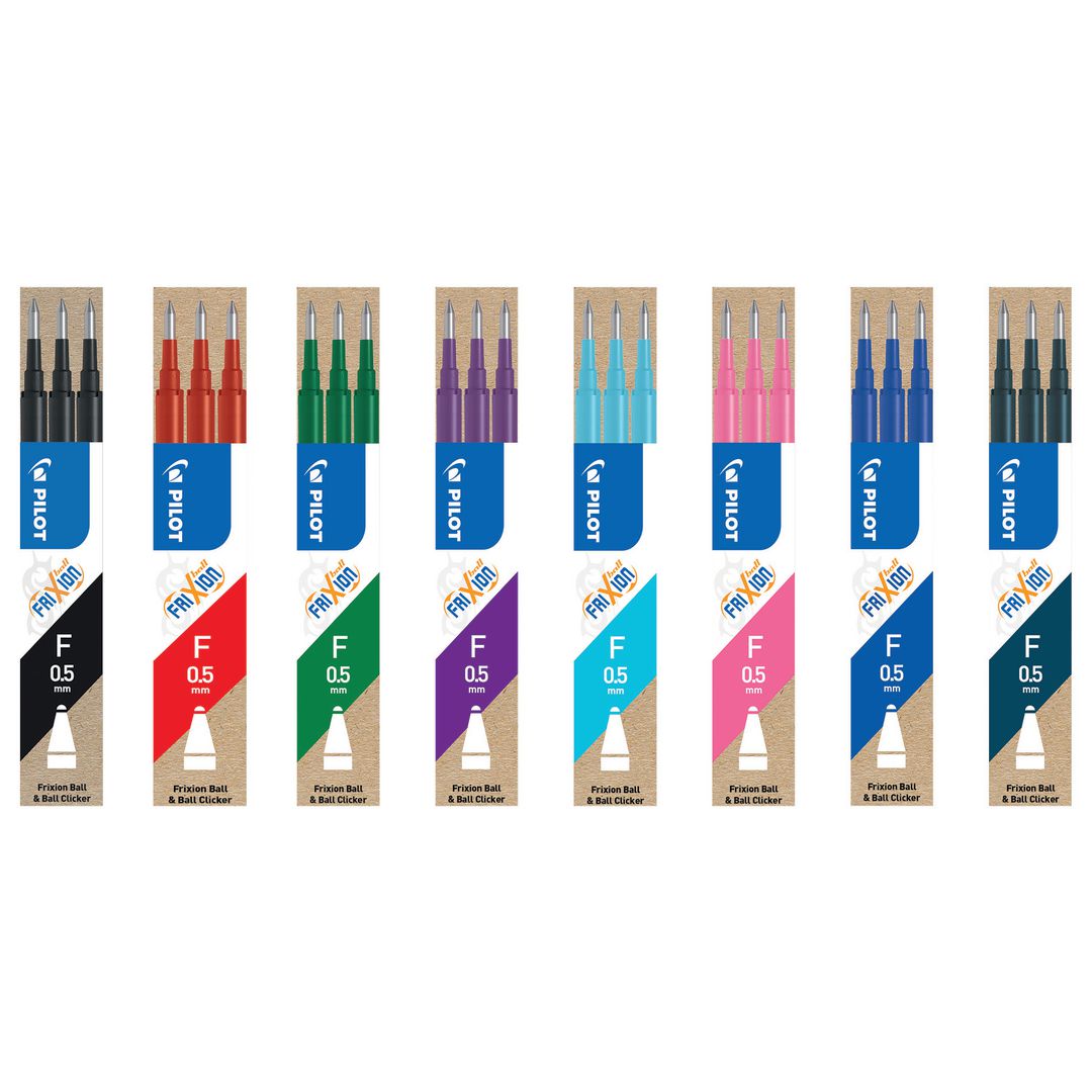 PILOT Refill Frixion 0,5mm svart 3/fp | Kontorsmaterial - Pennor - Pennpatroner | Kontorsexperten