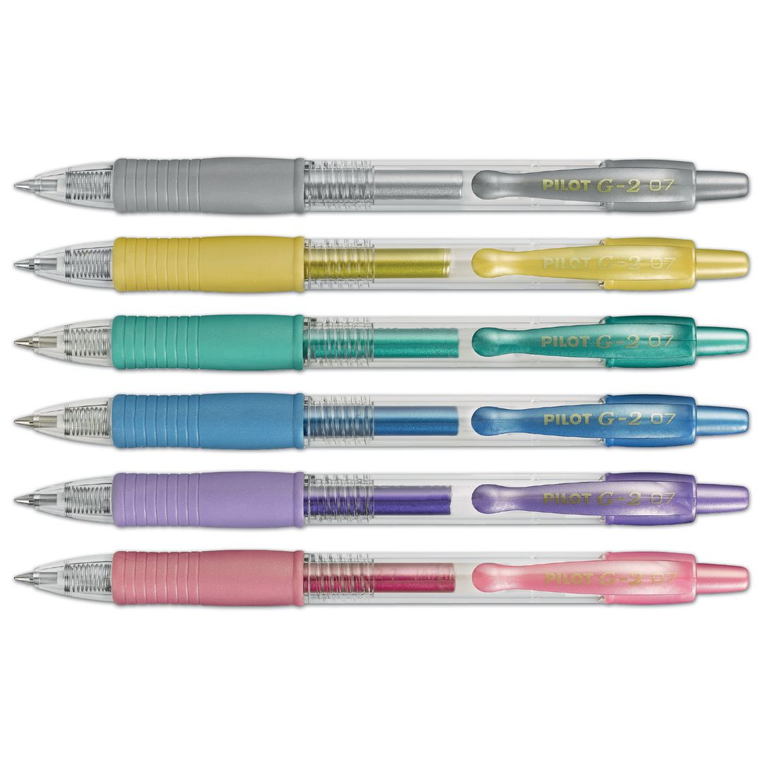 PILOT Gelpenna G-2 Metallic 0,7 silver | Kontorsmaterial - Pennor - Gelpennor | Kontorsexperten