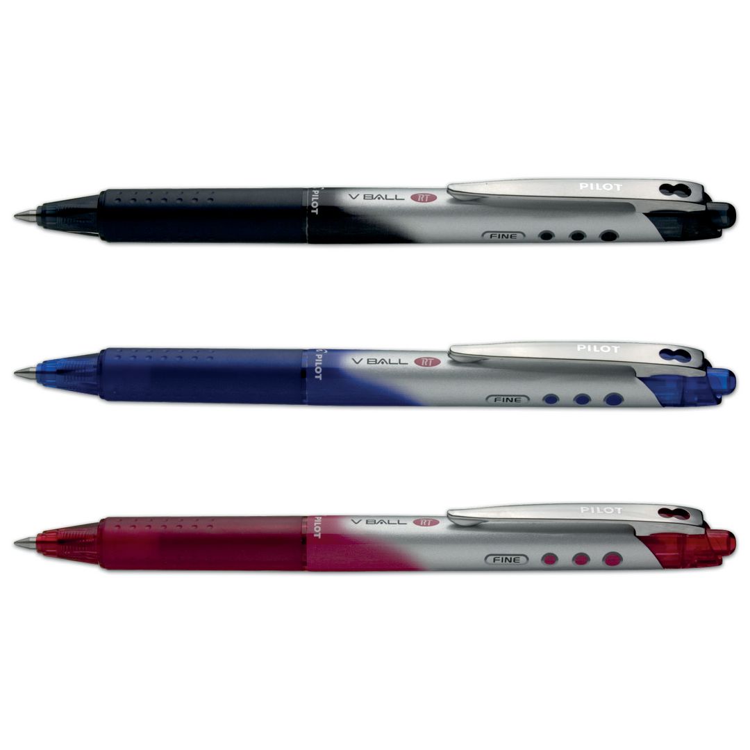 Pilot Bläckkulpenna, V-Ball 05 RT, extra tunn spets på 0,5 mm, svart | Kontorsmaterial - Pennor - Bläckkulpennor | Kontorsexperten