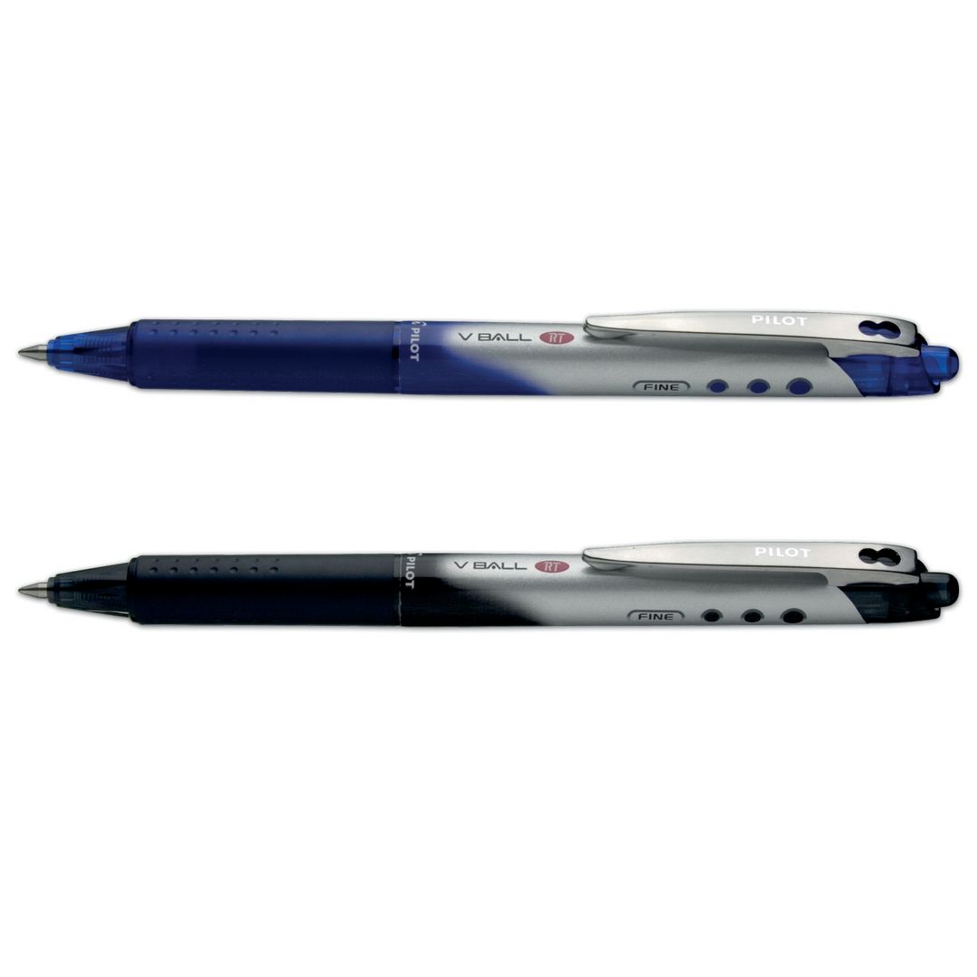 PILOT Bläckkulpenna, V-Ball 07 RT, tunn spets på 0,7 mm, blå | Kontorsmaterial - Pennor - Bläckkulpennor | Kontorsexperten