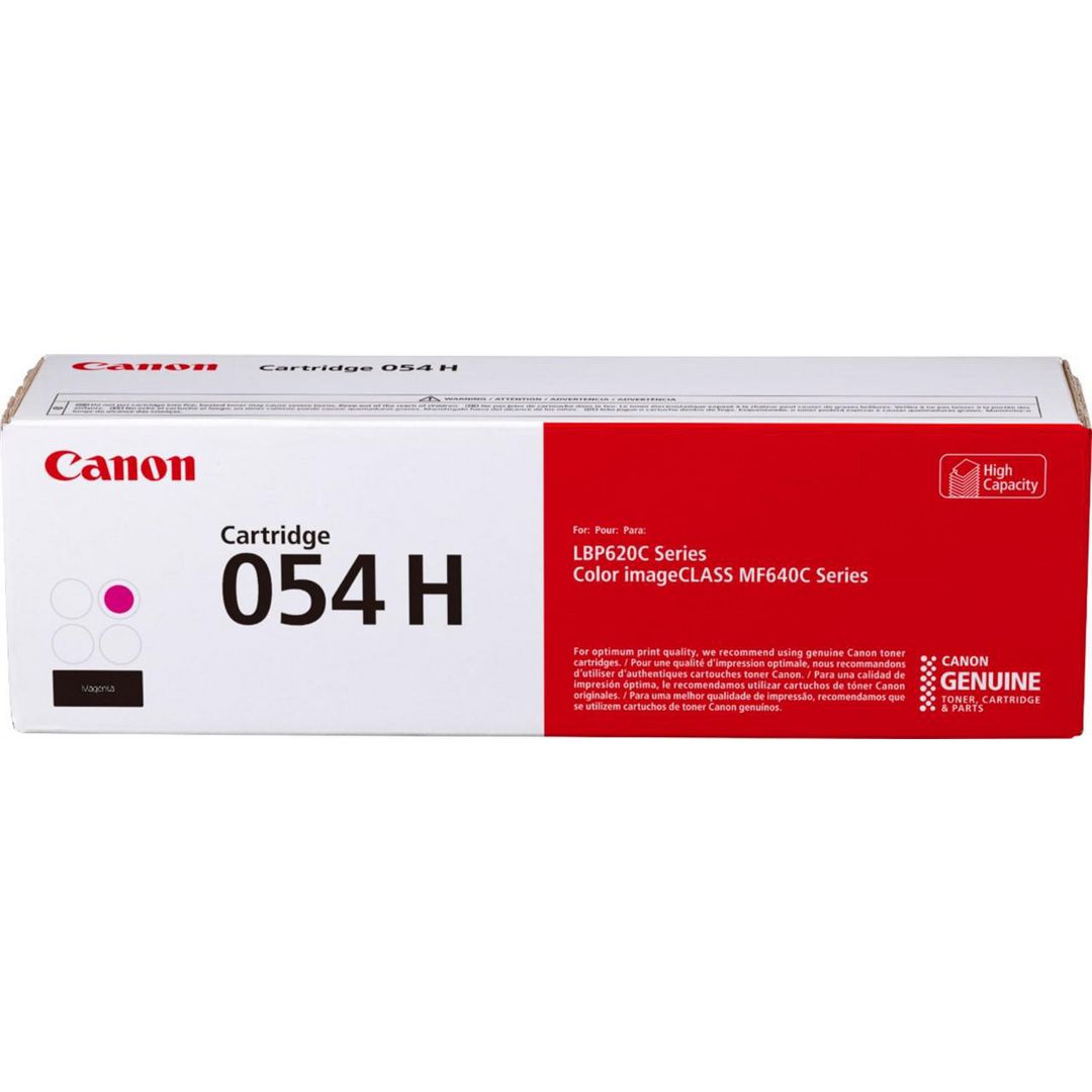 CANON Originaltonerkassett, 054H, magenta, hög kapacitet, 3026C002 | Toner och bläck - Tonerkassetter - Toner Canon | Kontorsexperten