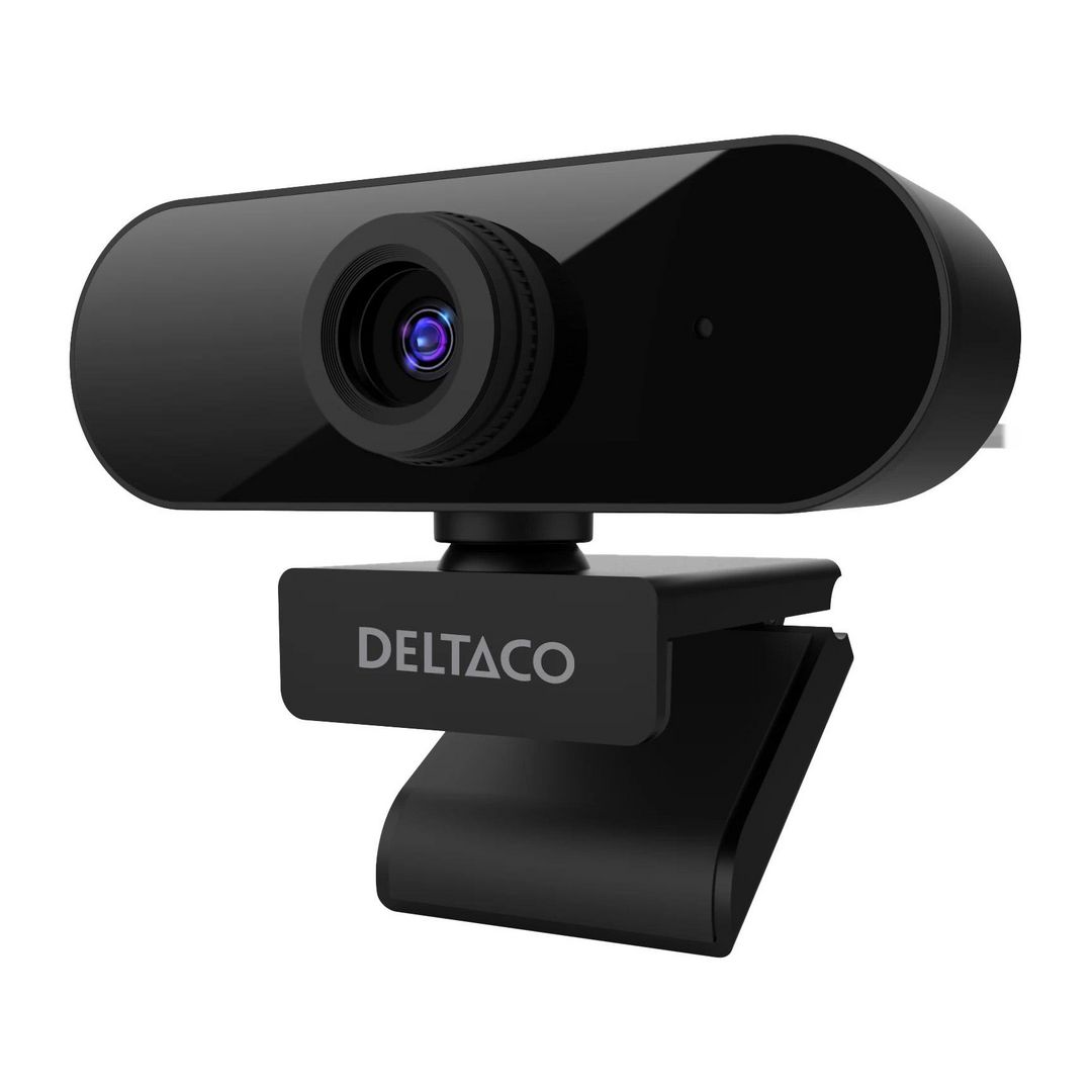 DELTACO Webbkamera W-100 Full-HD | Datorprodukter - Kringutrustning - Webbkameror | Kontorsexperten