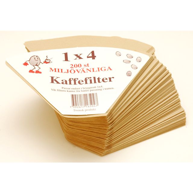 Kaffefilter 1x4 oblekt 200/fp | Kök och servering - Kaffe och te - Kaffefilter | Kontorsexperten