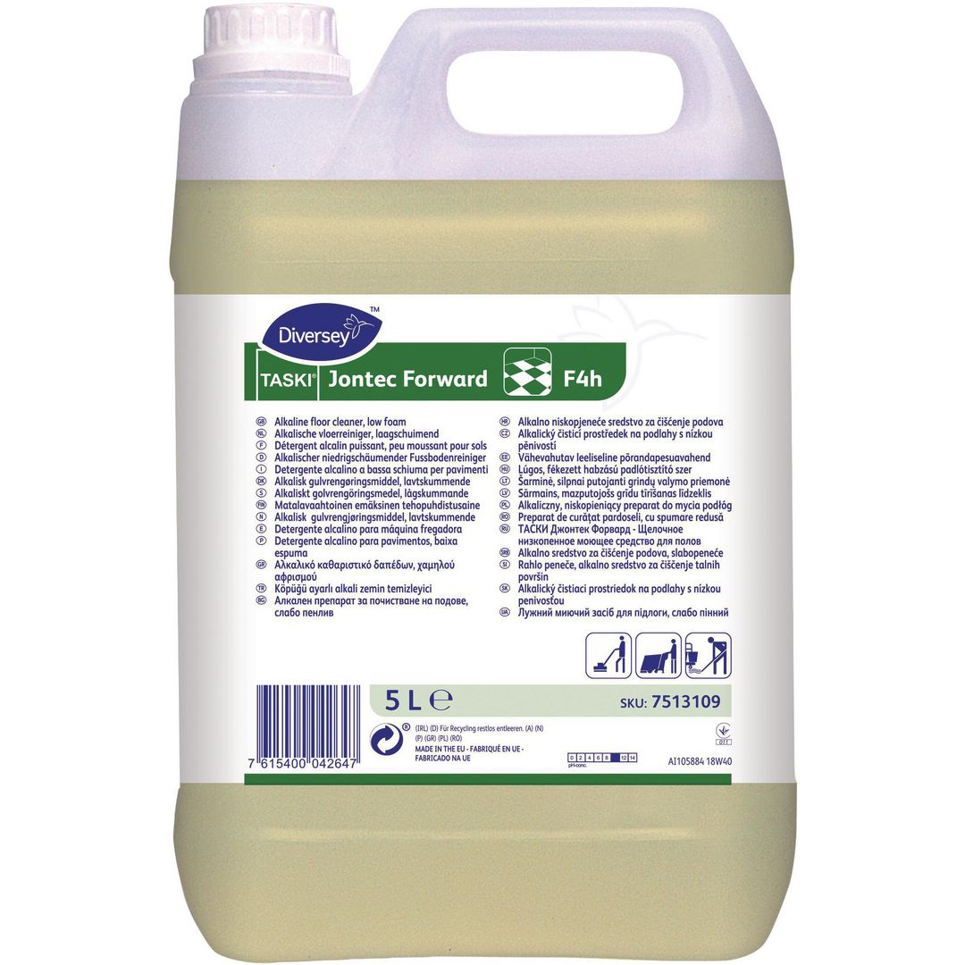 DIVERSEY Golvrengöringsmedel, Jontec Forward F4i, koncentrerat, 5l | Städ och hygien - Rengöringsmedel - Grovrent | Kontorsexperten