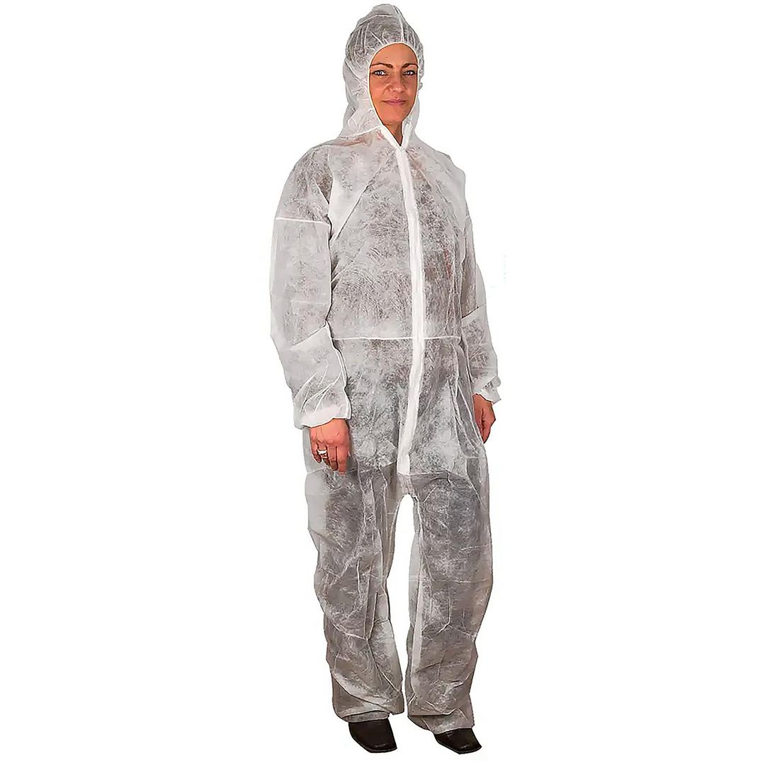 ABENA Engångsoverall nonwoven L/XL | Skyddsutrustning - Engångskläder - Skyddsoverall | Kontorsexperten