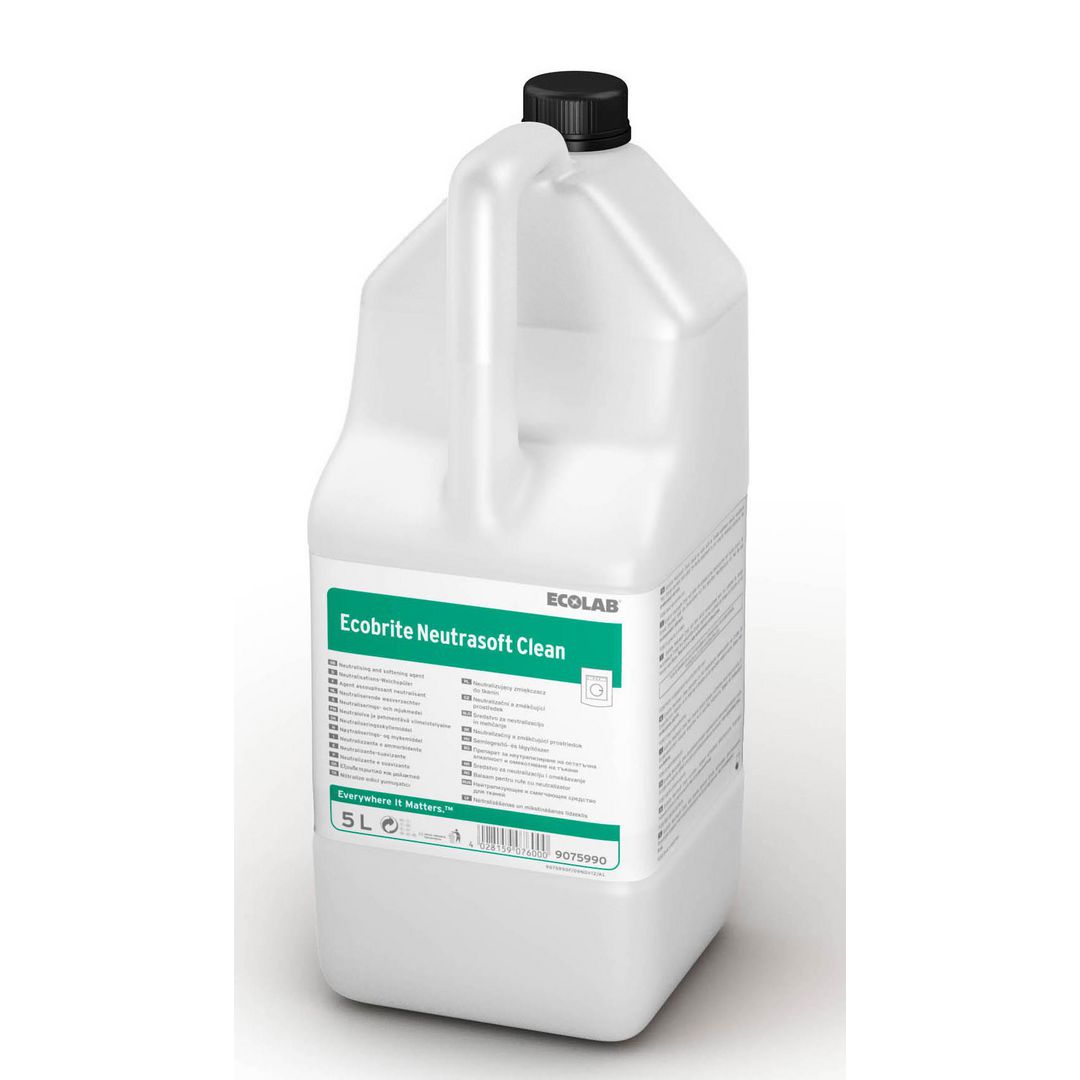ECOLAB Sköljmedel Ecobrite Neutrasoft Clean 5L 2/fp | Städ och hygien - Tvättmedel och klädvård - Sköljmedel | Kontorsexperten