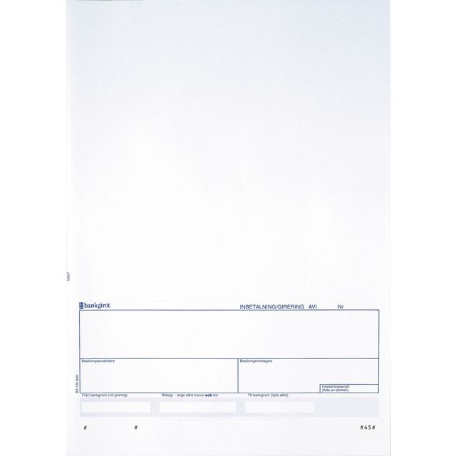 Standardblankett Bankgiro 250/fp | Kontorsmaterial - Blanketter och bokföring - Blanketter | Kontorsexperten
