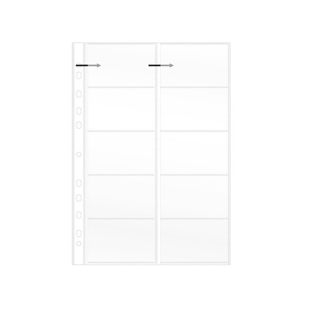 Dokumentskydd för visitkort, A4, kapacitet för 20 kort, 55 x 90 mm, polypropen 10/fp | Kontorsmaterial - Till skrivbordet - Visitkortspärmar | Kontorsexperten