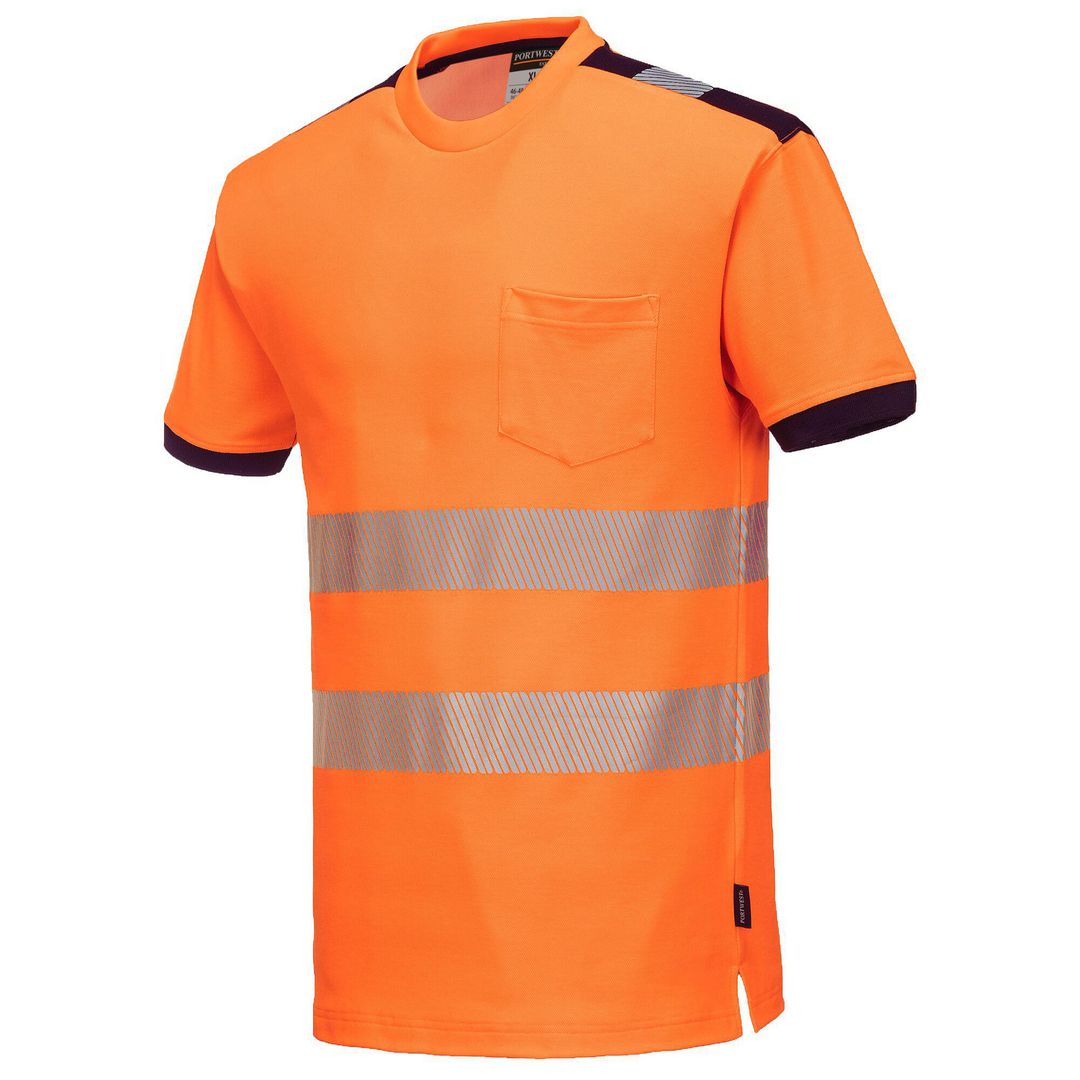 PORTWEST T-shirt varsel PW T181 kl2 orange S | Arbetskläder - Varselkläder - Varselt-shirts | Kontorsexperten