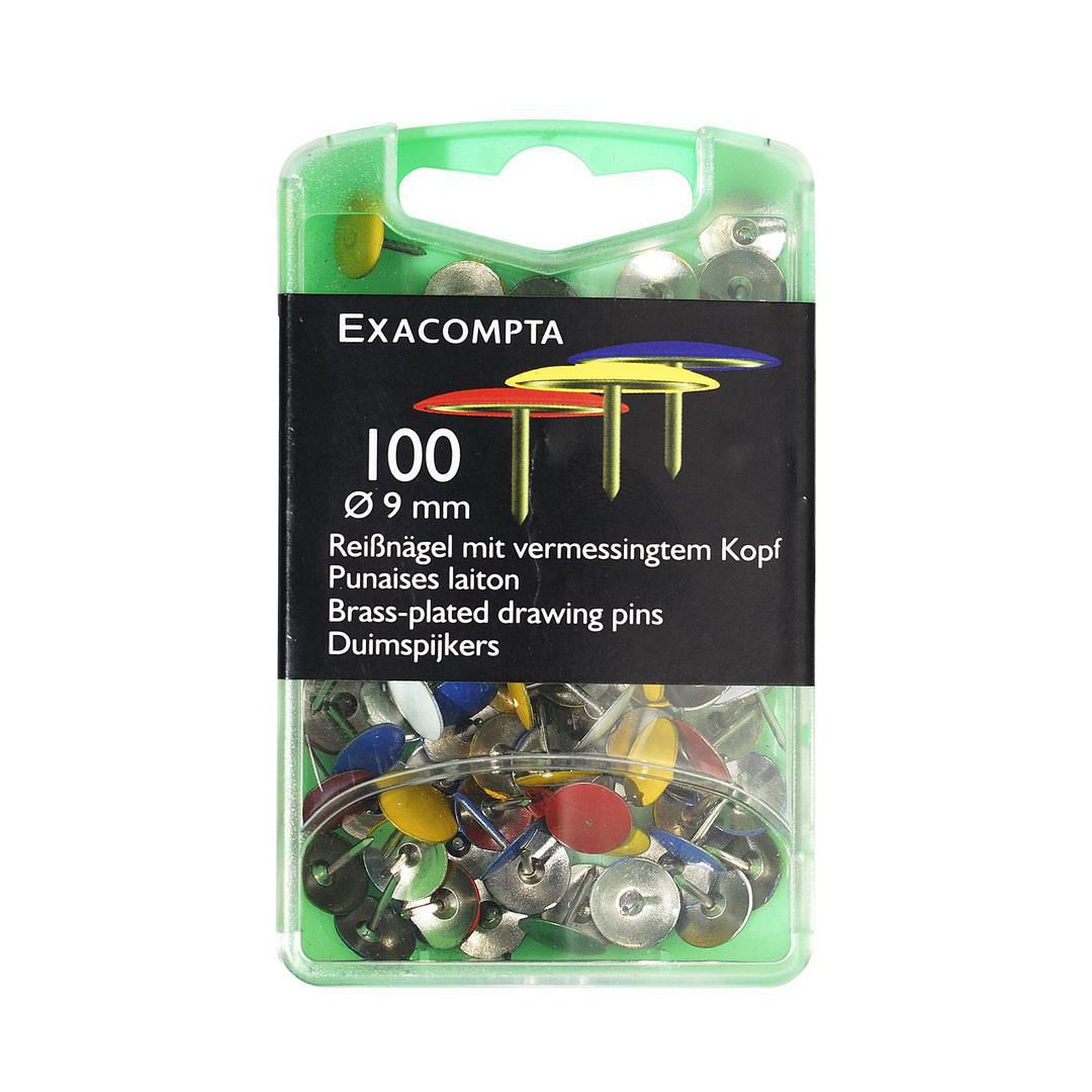 EXACOMPTA Häftstift sorterade färger 100/fp | Kontorsmaterial - Häftstift och kartnålar - Kartnålar | Kontorsexperten