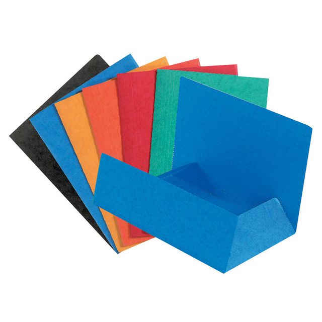 EXACOMPTA Mapp 3-klaff kartong A4 sorterade färger | Kontorsmaterial - Mappar och plastfickor - Mappar övriga | Kontorsexperten