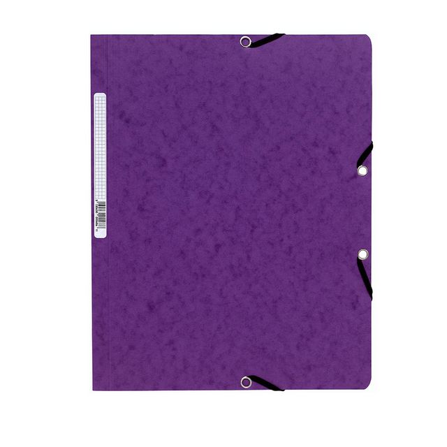 EXACOMPTA Gummibandsmapp utan klaff A4 lila | Kontorsmaterial - Mappar och plastfickor - Gummibandsmappar 3-klaff - Kartong | Kontorsexperten