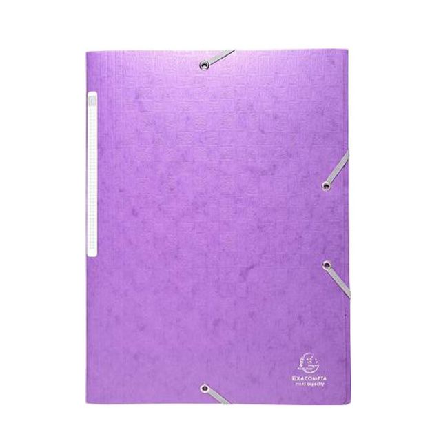 EXACOMPTA Gummibandsmapp 3-klaff Scotten Nature Future® A4, 35 mm bred rygg, 600 g/m², presspan, lila | Kontorsmaterial - Mappar och plastfickor - Gummibandsmappar 3-klaff - Kartong | Kontorsexperten