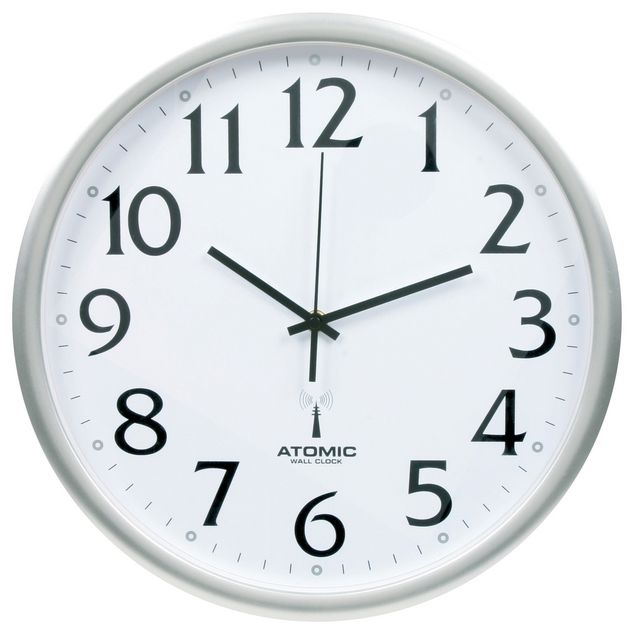 tiq Väggur TIQ radiokontrollerat 35cm silver | Kontorsmöbler och inredning - Väggur - Väggur | Kontorsexperten