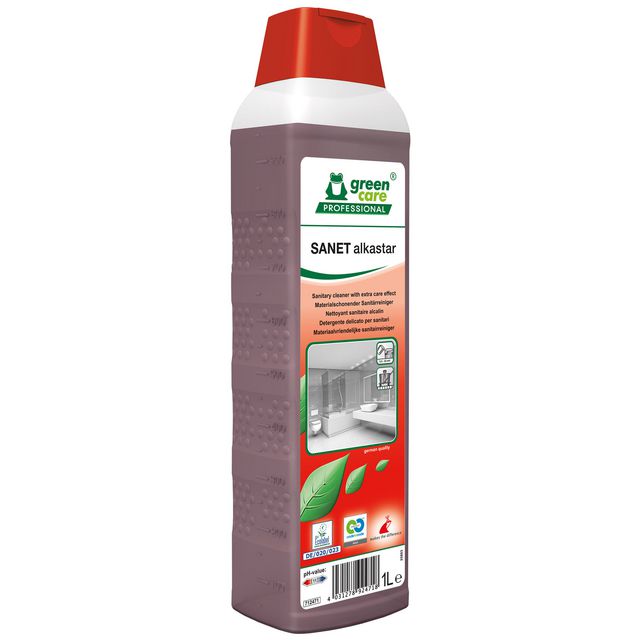TANA Sanitetsrent SANET alkastar 1L | Städ och hygien - Rengöringsmedel - Sanitetsrent | Kontorsexperten