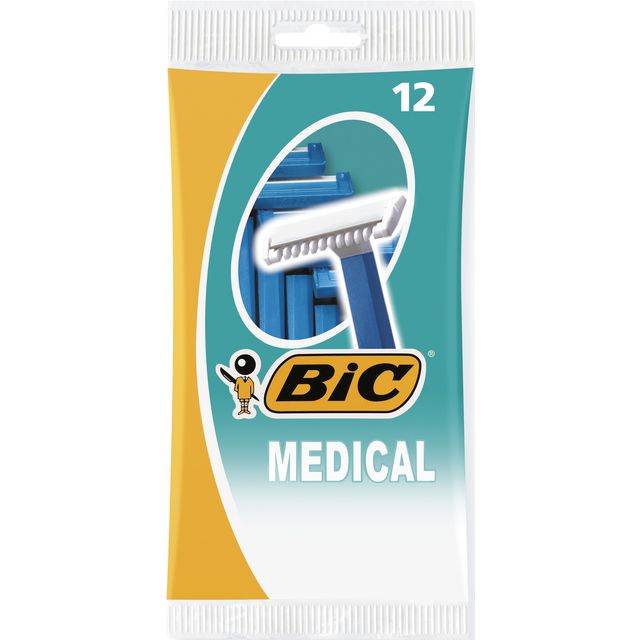 BIC Rakhyvel Medical 1-blad 12/fp | Sjukvård och omsorg - Hygien - Rakprodukter | Kontorsexperten