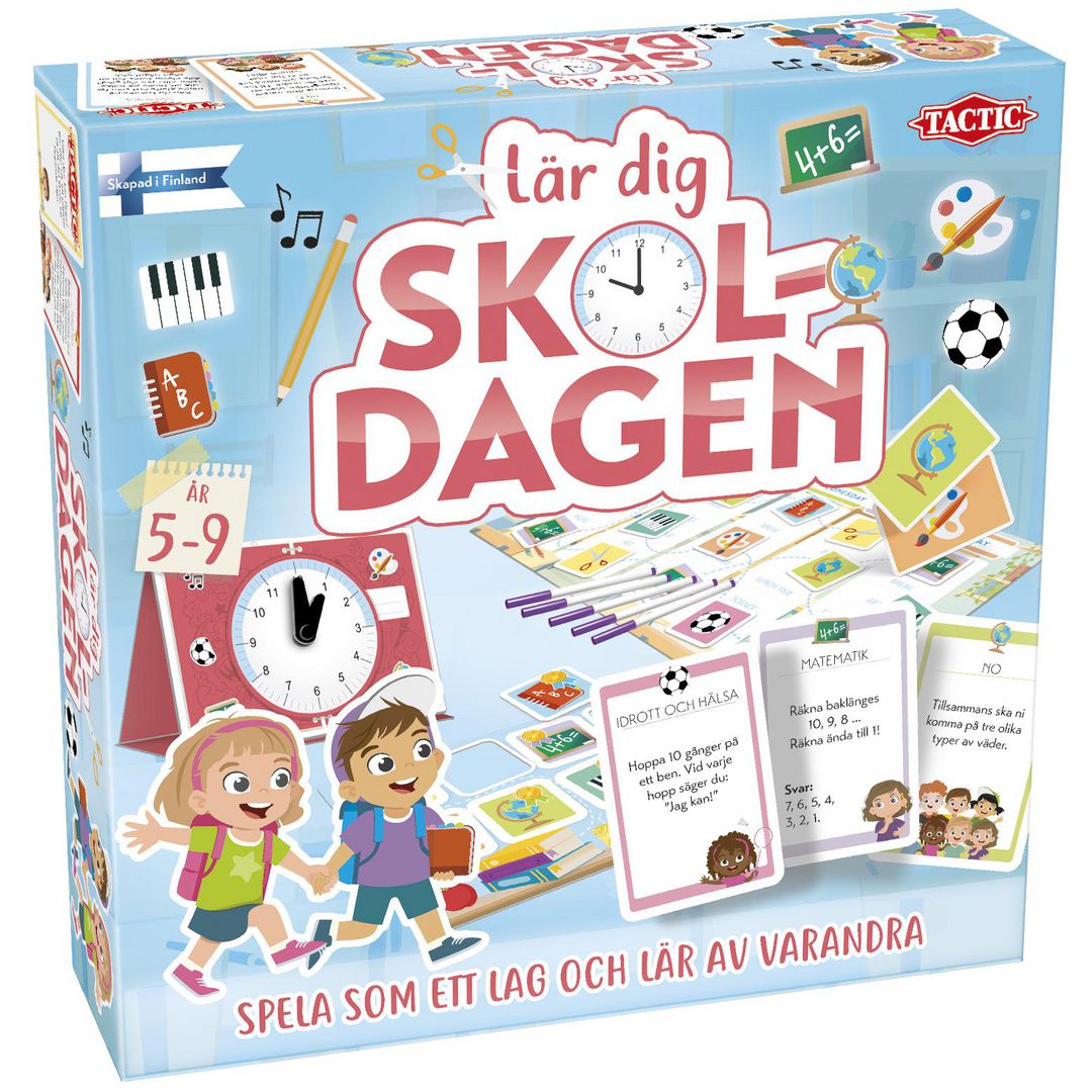 TACTIC Spel Lär dig skoldagen | Skola och förskola - Lekmaterial - Spel - Från 5 - 6 år | Kontorsexperten