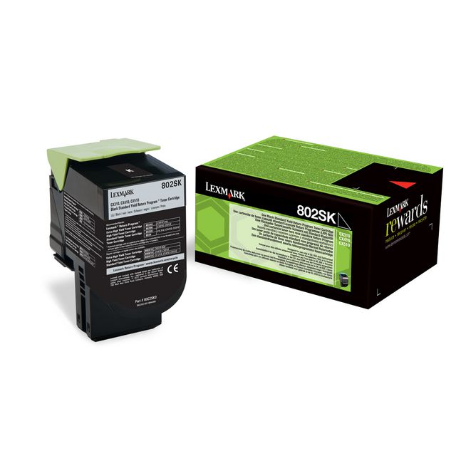LEXMARK Toner 80C2SK0, svart | Toner och bläck - Tonerkassetter - Toner Lexmark | Kontorsexperten