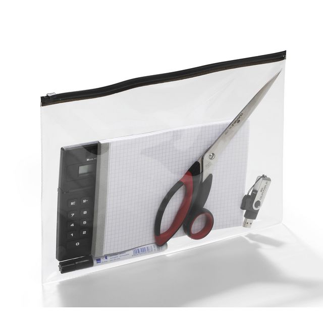 DURABLE Blixtlåspåse A4 210x297mm svart 5/fp | Emballage och lagerutrustning - Bärkassar och Påsar - Blixtlåspåsar | Kontorsexperten