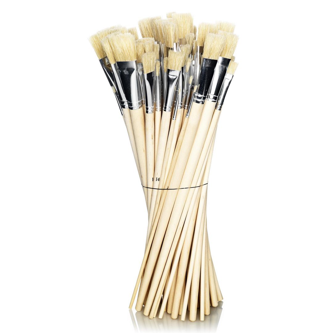 PLAYBOX Borstpenselset långa skaft 60/fp | Skola och förskola - Målarfärg och tillbehör - Penslar | Kontorsexperten