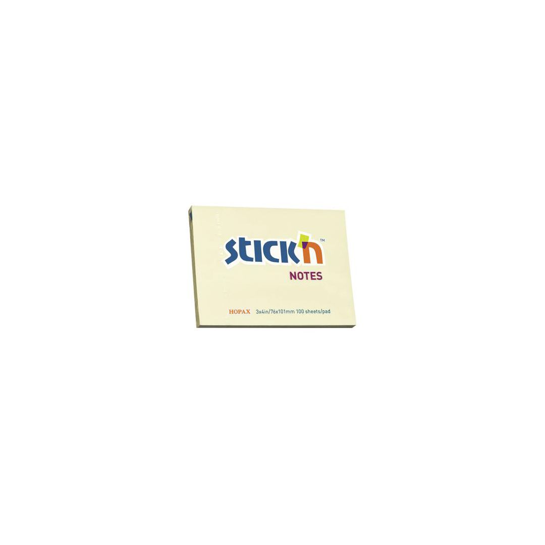 STICKN Notes STICK`N 76x102mm gul | Kontorsmaterial - Notes och Post-It - Notes - Gula | Kontorsexperten
