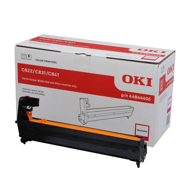 OKI Trumma, magenta, singelförpackning, 44844406, kompatibel med C822 | Toner och bläck - Trummor - Trummor OKI | Kontorsexperten