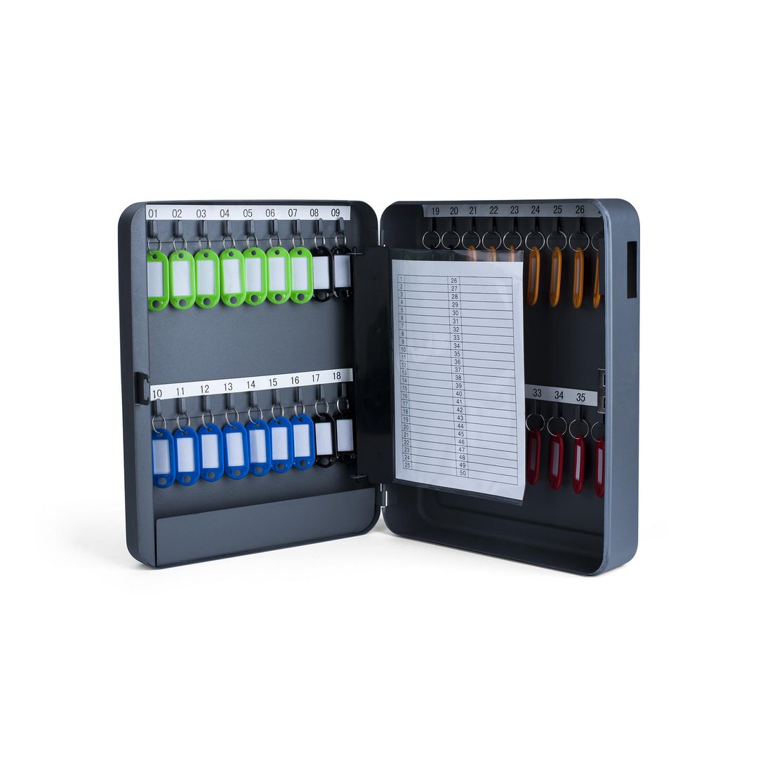 PAVO Nyckelskåp 36 nycklar grå | Kontorsmöbler och inredning - Skåp och hyllor - Nyckelskåp och tillbehör | Kontorsexperten