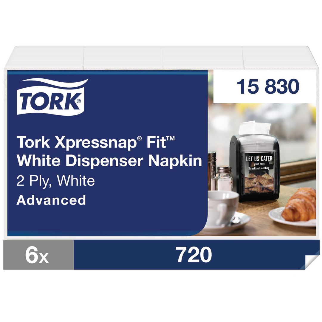TORK Servett xpressnap Fit Vit 720/fp | Kök och servering - Servetter och dukar - Dispenserservetter | Kontorsexperten