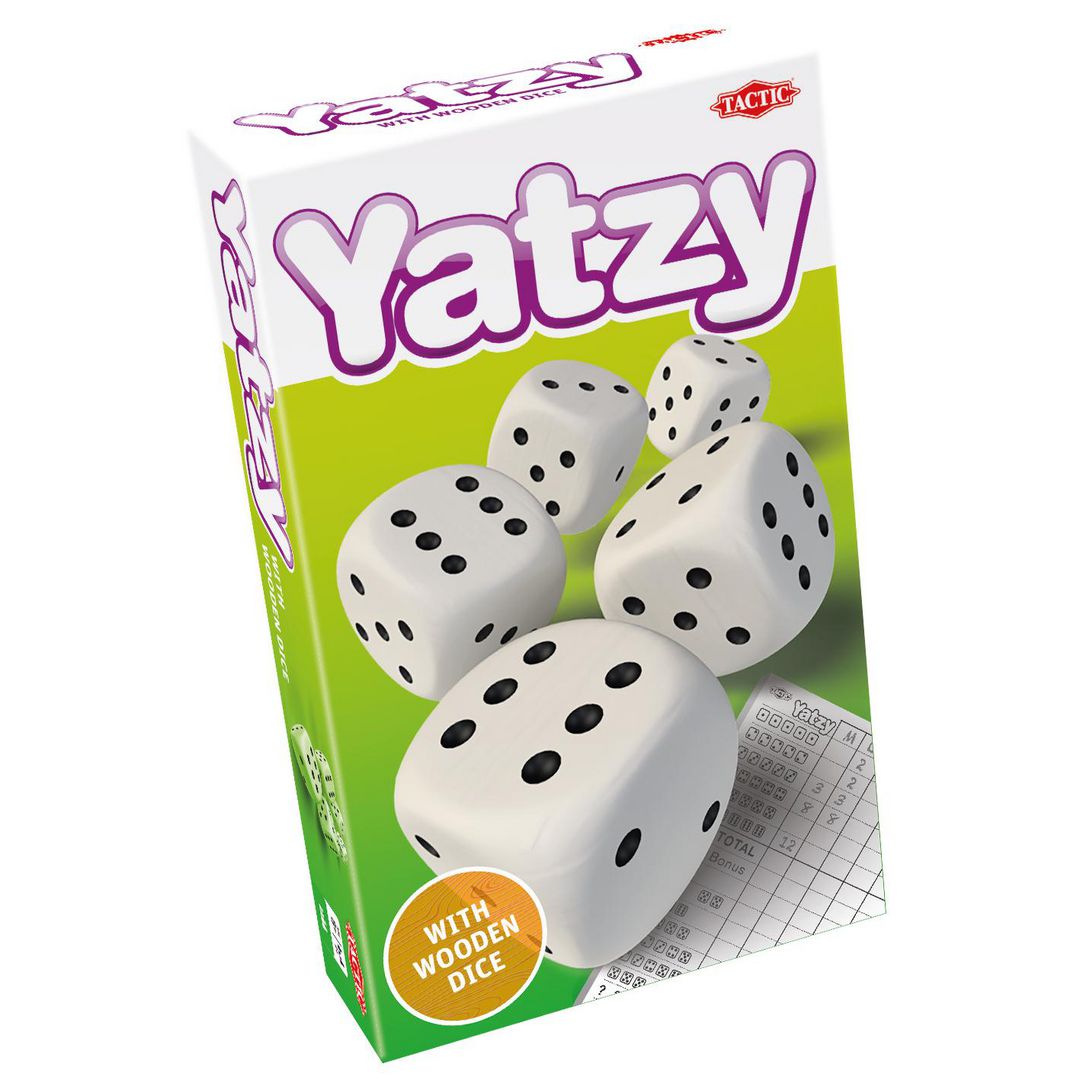TACTIC Spel Yatzy med trätärningar | Skola och förskola - Lekmaterial - Spel - Från 5 - 6 år | Kontorsexperten
