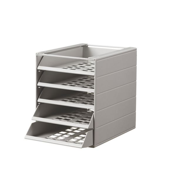 Durable Blankettfack IDEALBOX BASIC 5 fack C4 322x250x332mm grå | Kontorsmaterial - Till skrivbordet - Blankettfack och Boxar | Kontorsexperten