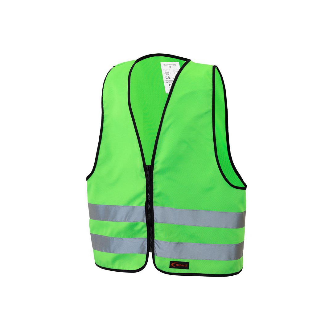 REFLECTIL Reflexväst dragkedja Barn XS Grön | Skola och förskola - Idrott, hälsa och rörelse - Västar, reflexer och promenadrep | Kontorsexperten