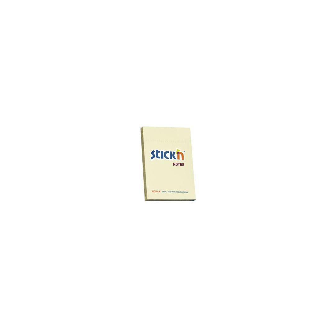 STICKN Notes STICK`N 51x76mm gul | Kontorsmaterial - Notes och Post-It - Notes - Gula | Kontorsexperten