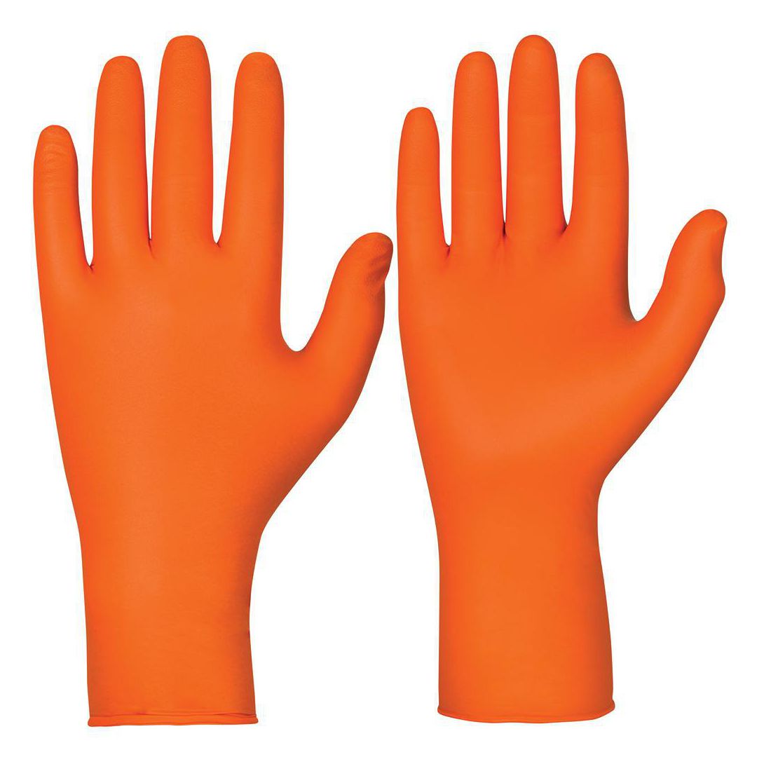 GRANBERG Nitrilhandske 940 orange M 100/fp | Skyddsutrustning - Engångshandskar - Nitrilhandskar | Kontorsexperten