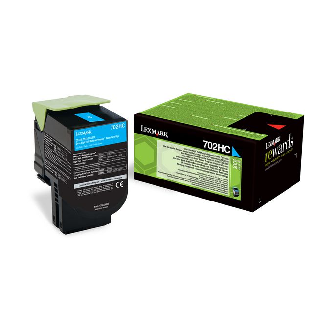 LEXMARK Toner 70C2HC0, cyan | Toner och bläck - Tonerkassetter - Toner Lexmark | Kontorsexperten