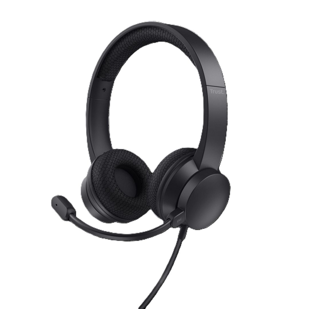 TRUST Headset HS-260 USB-A/C | Datorprodukter - Kringutrustning - Datorheadset | Kontorsexperten
