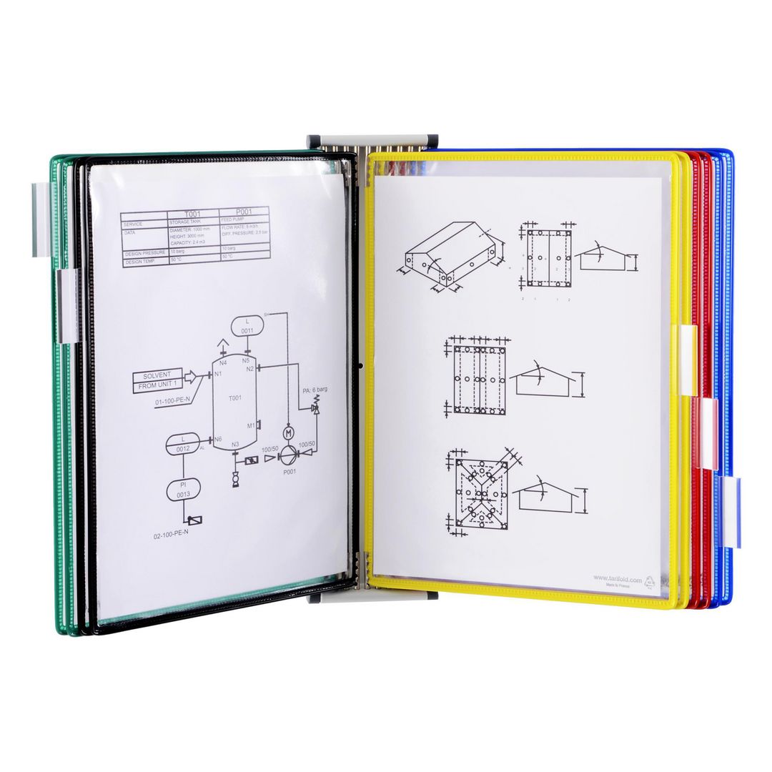 TARIFOLD Väggställ magnet A4 inkl 10 panel | Kontorsmaterial - Till skrivbordet - Bordsställ och panelsystem | Kontorsexperten