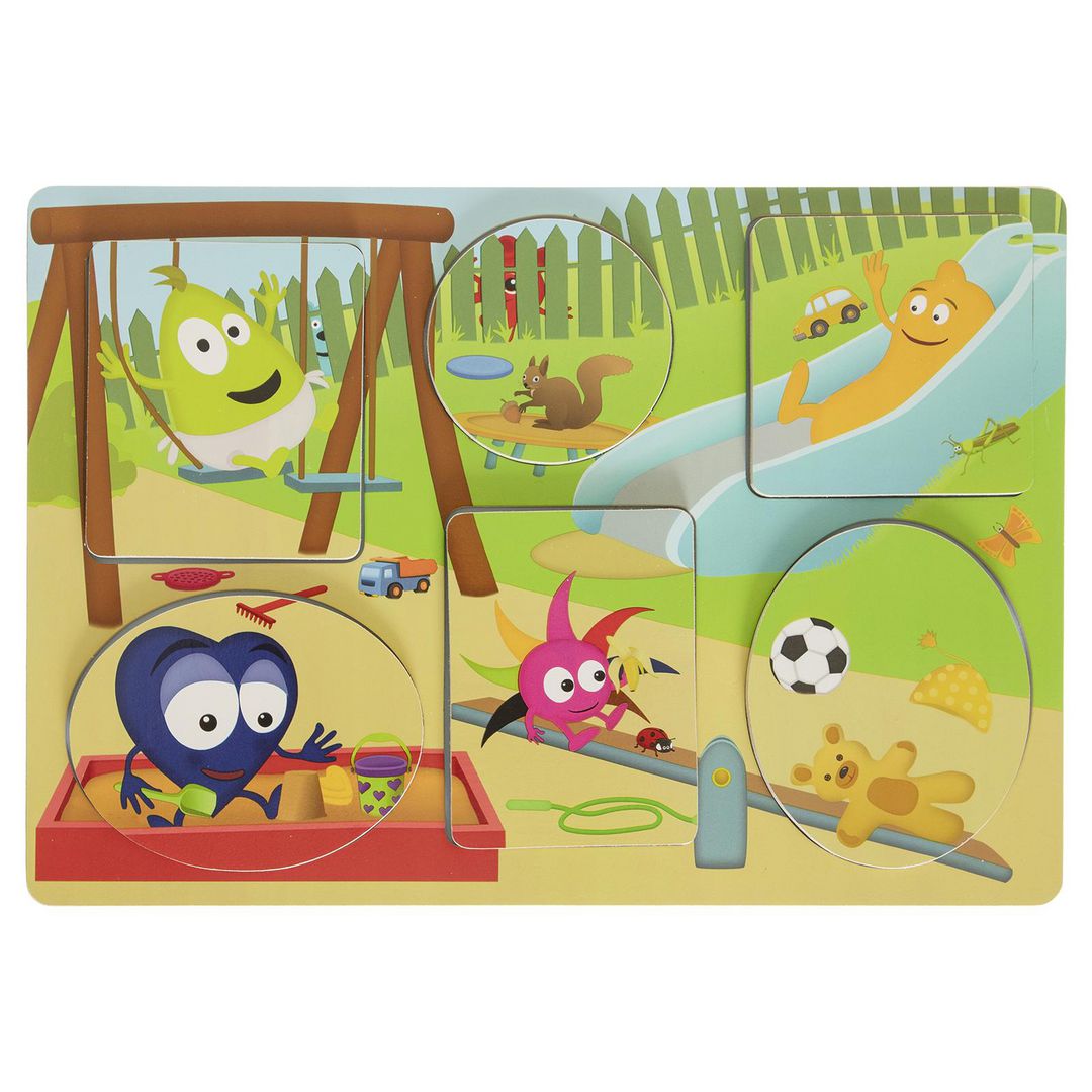 Babblarna tittutpussel i trä 1-3år | Skola och förskola - Lekmaterial - Pussel - Rampussel | Kontorsexperten