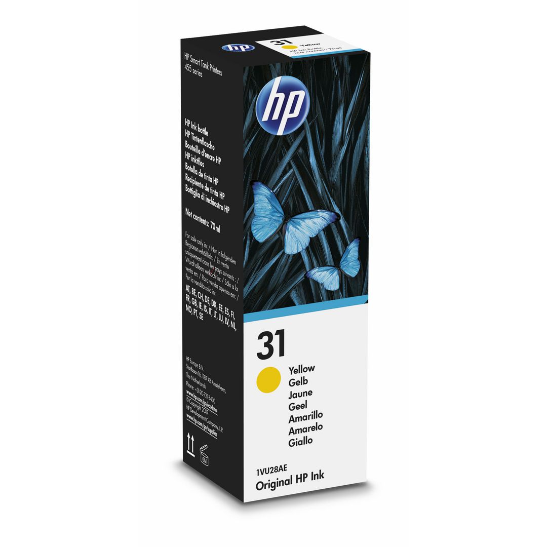 HP Påfyllnadsbläck 1VU28AE 31 Gul | Toner och bläck - Bläckpatroner - Bläckpatroner HP | Kontorsexperten