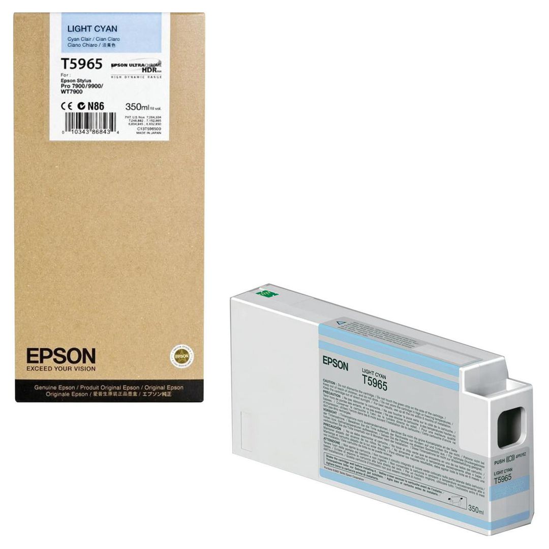 EPSON Bläckpatron, T5965, ljus cyan, singelförpackning, C13T596500 | Toner och bläck - Bläckpatroner - Bläckpatroner Epson | Kontorsexperten