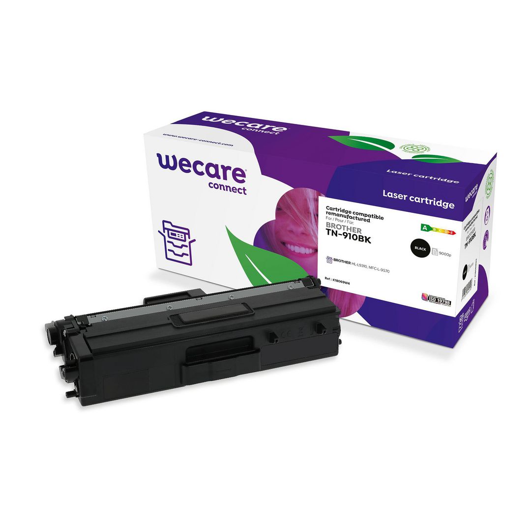 WECARE Toner BROTHER TN-910BK 9K svart | Toner och bläck - Tonerkassetter - Toner WeCare | Kontorsexperten